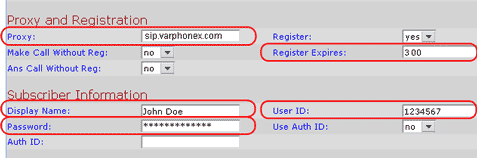 Linksys SPA2102 Configuration